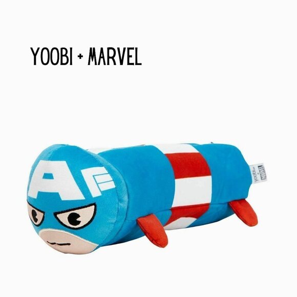 YOOBI + MARVEL Kids Captain America Fabric School Zipper Pencil Case Pouch - Picture 1 of 5